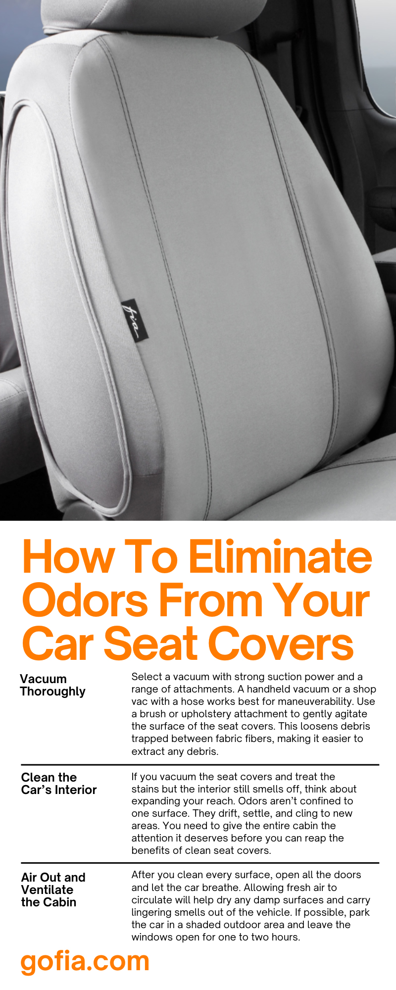 How To Eliminate Odors From Your Car Seat Covers