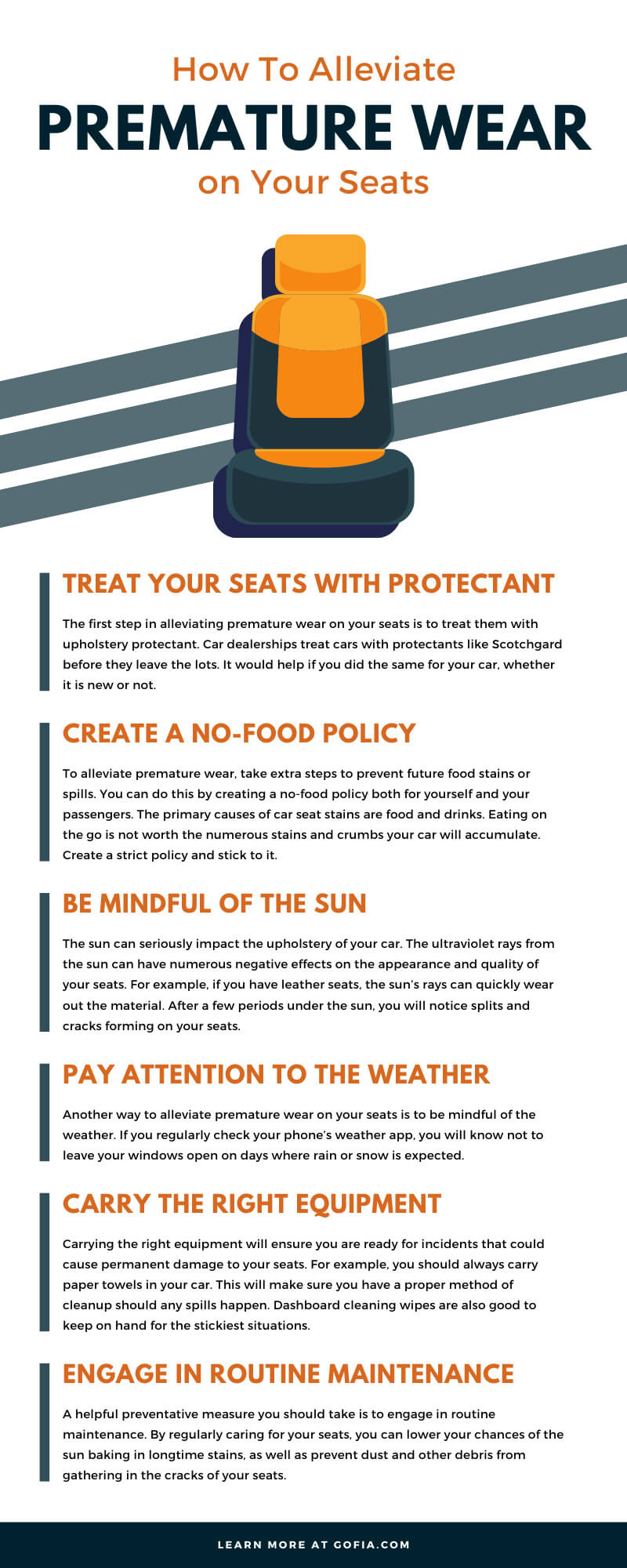How To Alleviate Premature Wear on Your Seats