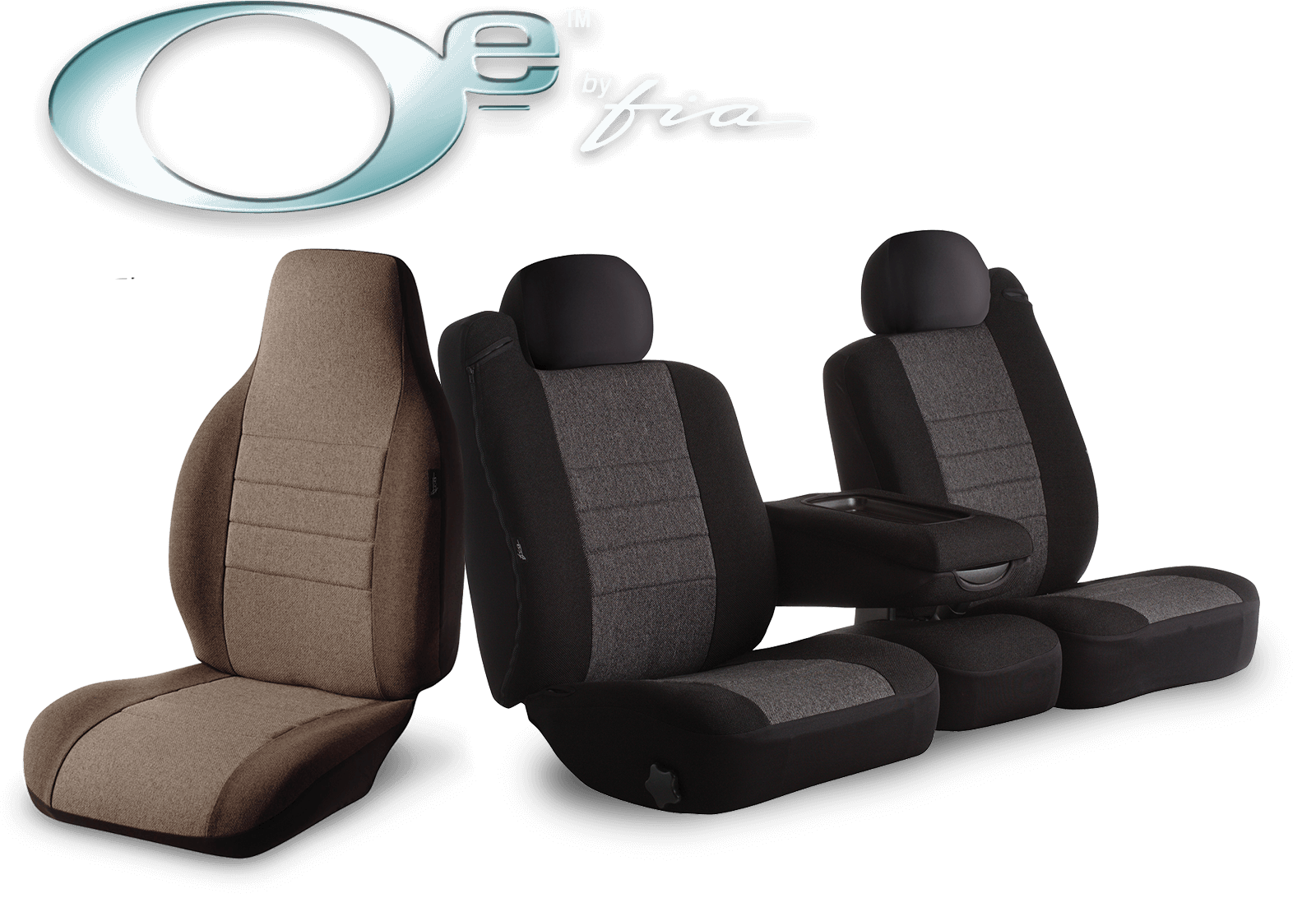 Tweed Gray FIA OE32-50 GRAY Custom Fit Rear Seat Cover Split Seat 60/40 